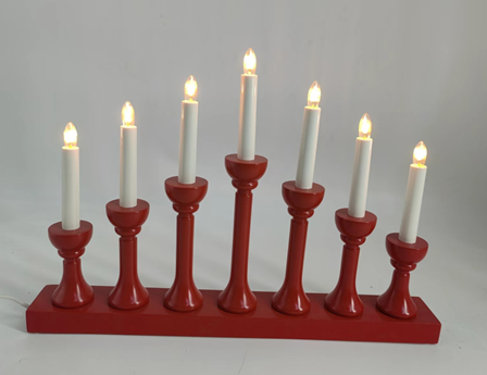 7 LED木制蜡烛桥灯 1